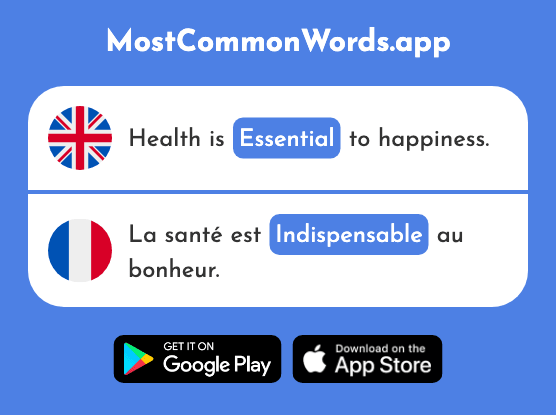 Essential - Indispensable (The 1746th Most Common French Word)