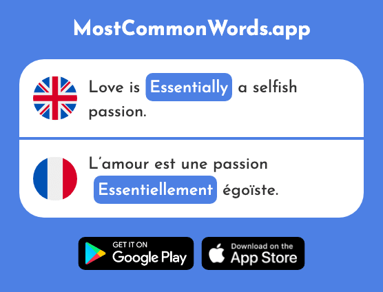 Essentially - Essentiellement (The 1518th Most Common French Word)
