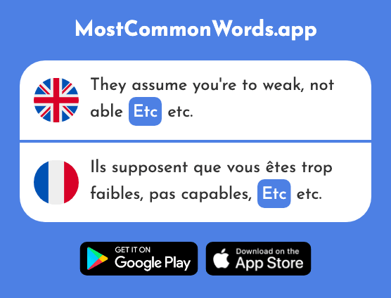 Etc - Etc (The 1177th Most Common French Word)