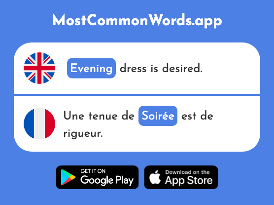 Evening - Soirée (The 1530th Most Common French Word)