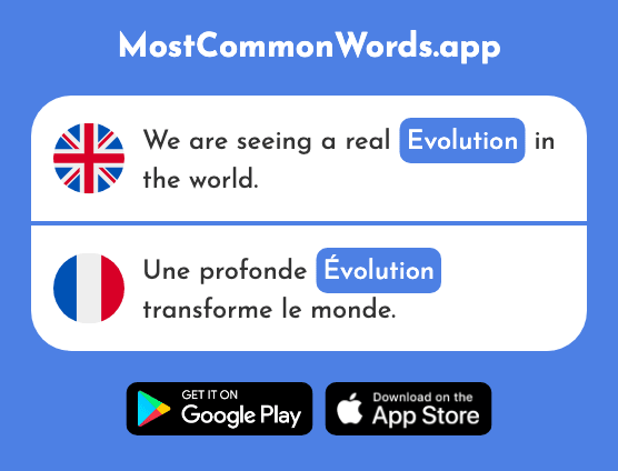Evolution - Évolution (The 1352nd Most Common French Word)
