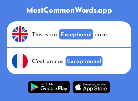 Exceptional - Exceptionnel (The 1255th Most Common French Word)