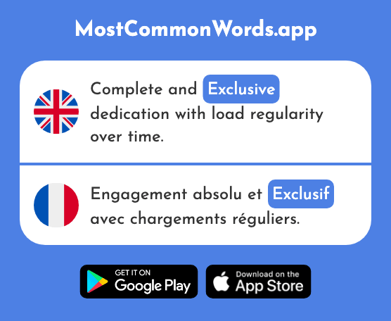 Exclusive, sole - Exclusif (The 2558th Most Common French Word)