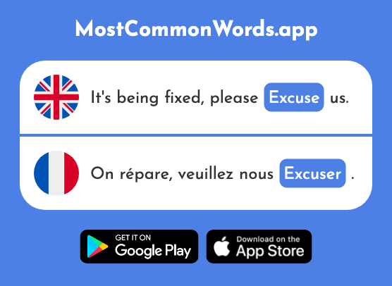 Excuse - Excuser (The 1987th Most Common French Word)