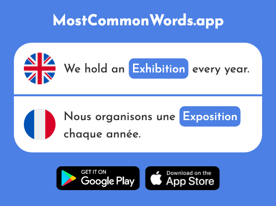 Exhibition, show - Exposition (The 2378th Most Common French Word)