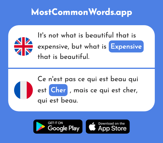 Expensive - Cher (The 803rd Most Common French Word)
