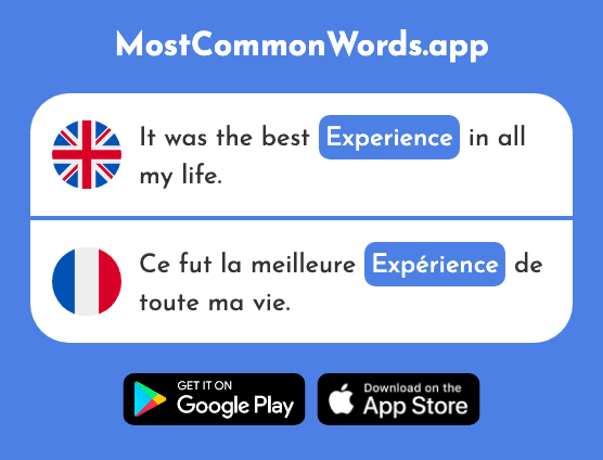 Experience - Expérience (The 679th Most Common French Word)