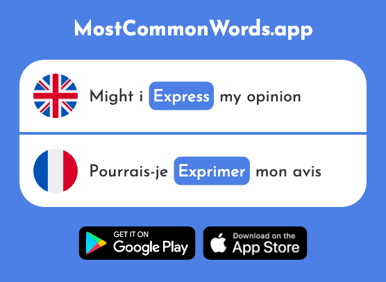 Express - Exprimer (The 466th Most Common French Word)
