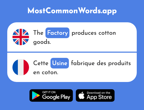Factory - Usine (The 1482nd Most Common French Word)