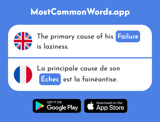 Failure - Échec (The 1039th Most Common French Word)