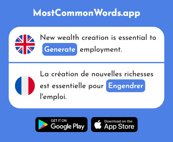Father, breed, generate - Engendrer (The 2286th Most Common French Word)