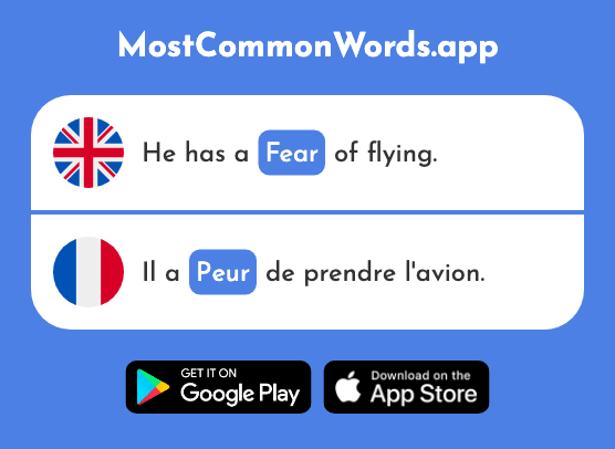 Fear - Peur (The 755th Most Common French Word)