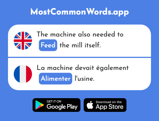 Feed, supply - Alimenter (The 2508th Most Common French Word)