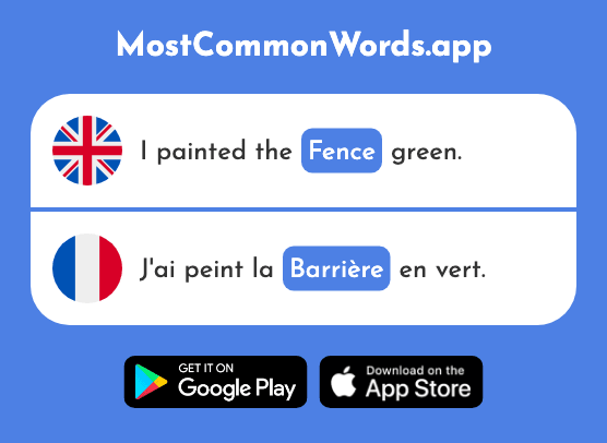 Fence, barrier, gate - Barrière (The 2438th Most Common French Word)