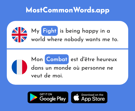 Fight, combat - Combat (The 1062nd Most Common French Word)