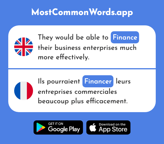 Finance - Financer (The 1772nd Most Common French Word)