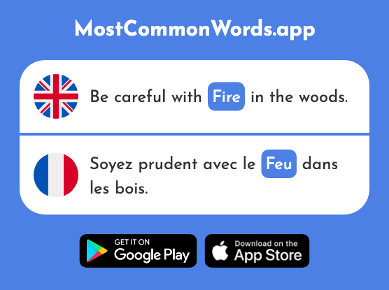 Fire - Feu (The 786th Most Common French Word)