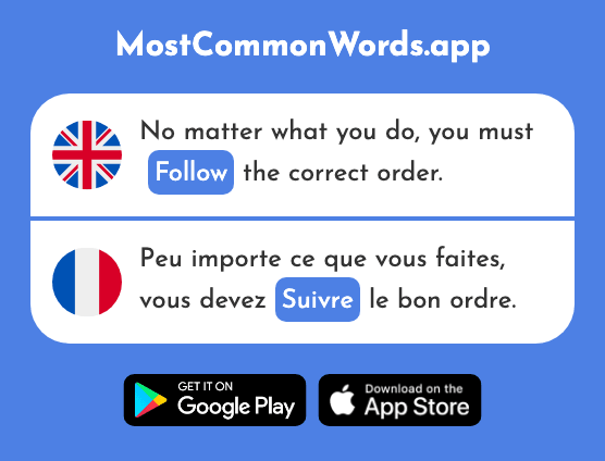 Follow - Suivre (The 120th Most Common French Word)