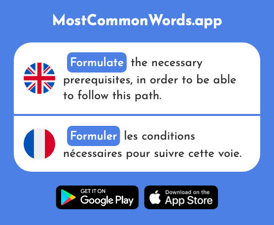Formulate - Formuler (The 1949th Most Common French Word)