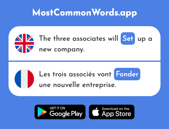 Found, set - Fonder (The 963rd Most Common French Word)