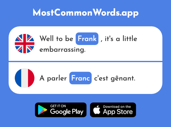 Frank, franc - Franc (The 942nd Most Common French Word)