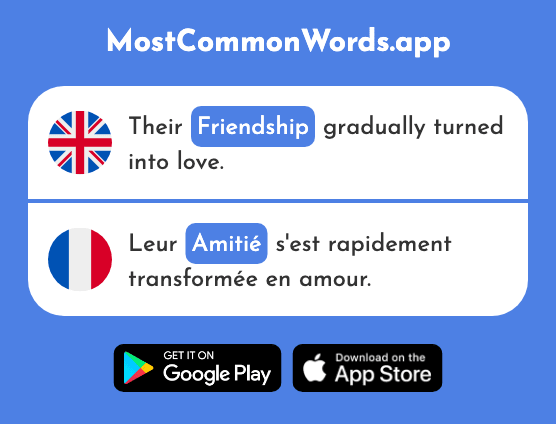 Friendship - Amitié (The 2272nd Most Common French Word)
