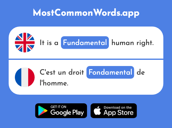 Fundamental - Fondamental (The 1291st Most Common French Word)