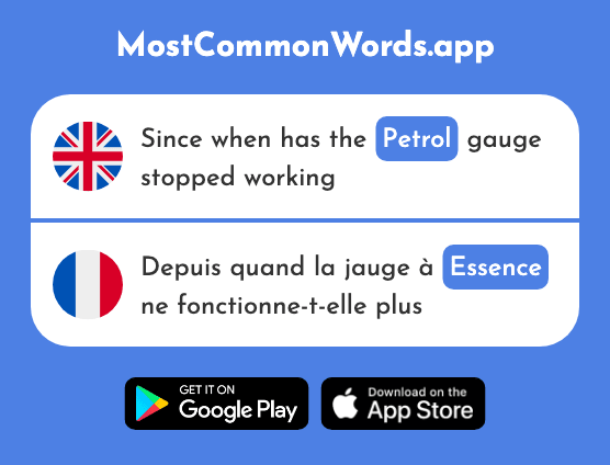 Gas, petrol - Essence (The 1795th Most Common French Word)