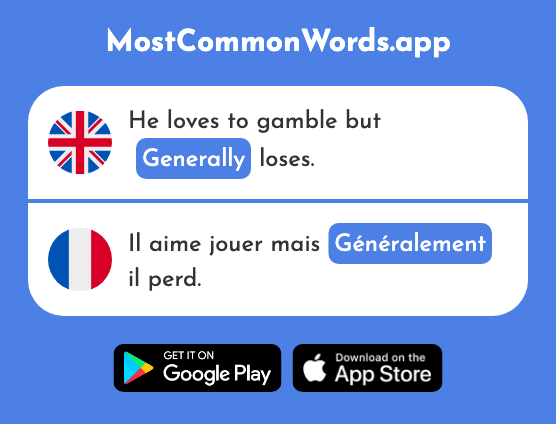 Generally - Généralement (The 1710th Most Common French Word)
