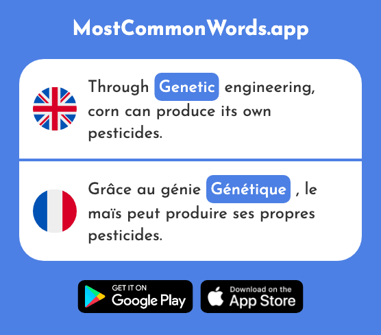Genetic - Génétique (The 2259th Most Common French Word)