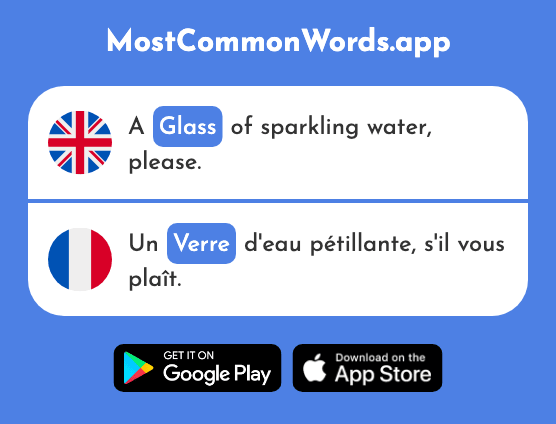 Glass - Verre (The 2174th Most Common French Word)