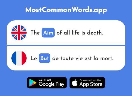 Goal, aim, objective, purpose - But (The 441st Most Common French Word)