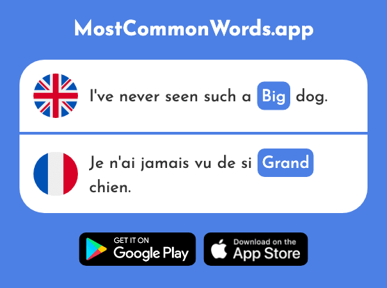 Great, big, tall - Grand (The 59th Most Common French Word)