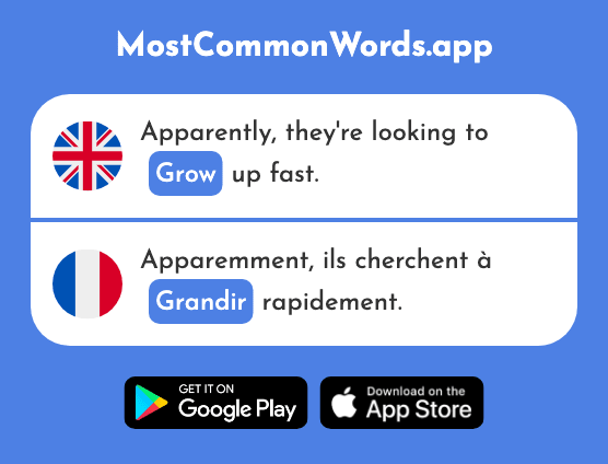 Grow, increase, expand - Grandir (The 1936th Most Common French Word)