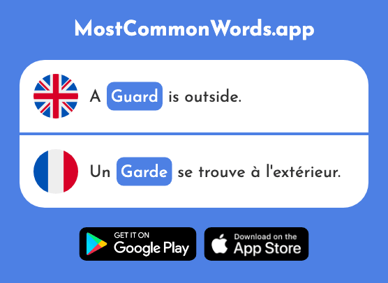 Guard - Garde (The 901st Most Common French Word)
