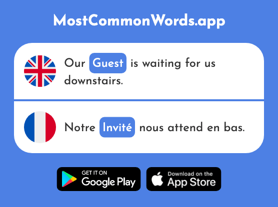 Guest - Invité (The 2478th Most Common French Word)