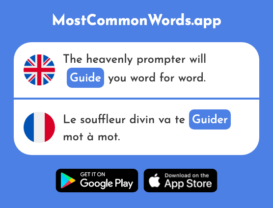 Guide - Guider (The 2008th Most Common French Word)