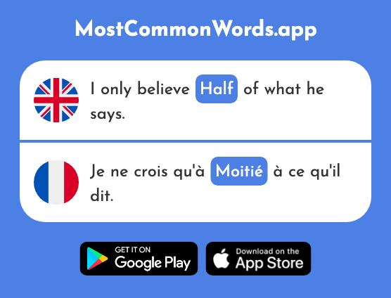 Half - Moitié (The 470th Most Common French Word)