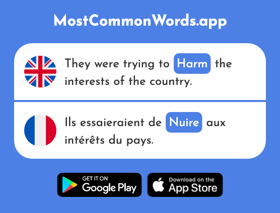 Harm - Nuire (The 2703rd Most Common French Word)