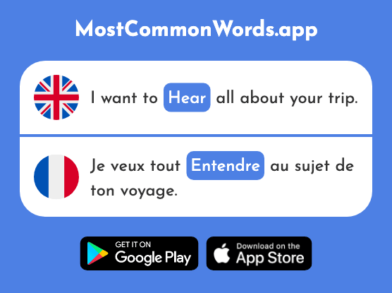 Hear - Entendre (The 149th Most Common French Word)