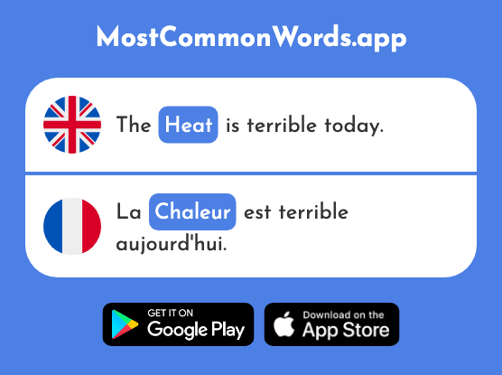 Heat - Chaleur (The 2773rd Most Common French Word)