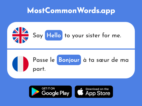 Hello - Bonjour (The 1972nd Most Common French Word)