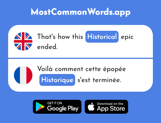 Historical - Historique (The 902nd Most Common French Word)