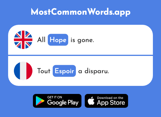 Hope - Espoir (The 717th Most Common French Word)