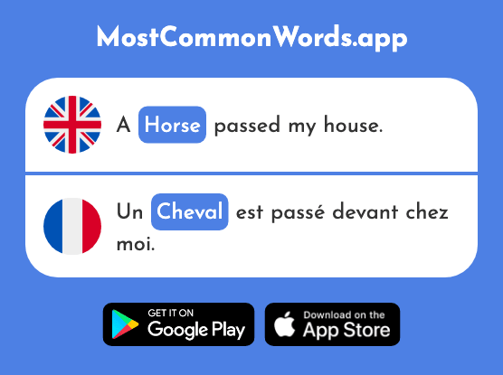 Horse - Cheval (The 2220th Most Common French Word)