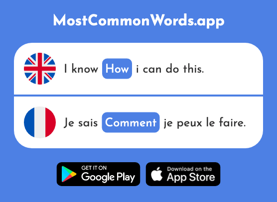 How - Comment (The 234th Most Common French Word)
