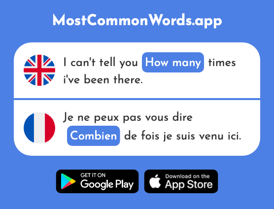 How much, how many - Combien (The 800th Most Common French Word)