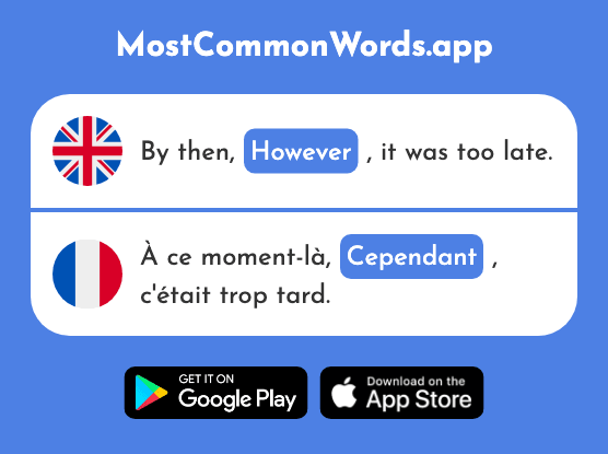 However - Cependant (The 352nd Most Common French Word)