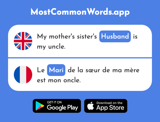 Husband - Mari (The 1589th Most Common French Word)