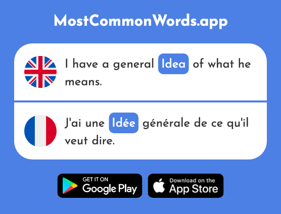 Idea - Idée (The 239th Most Common French Word)